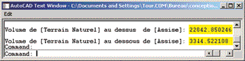 Calcul de cubatures par comparaison de deux modeles numériques de terrain