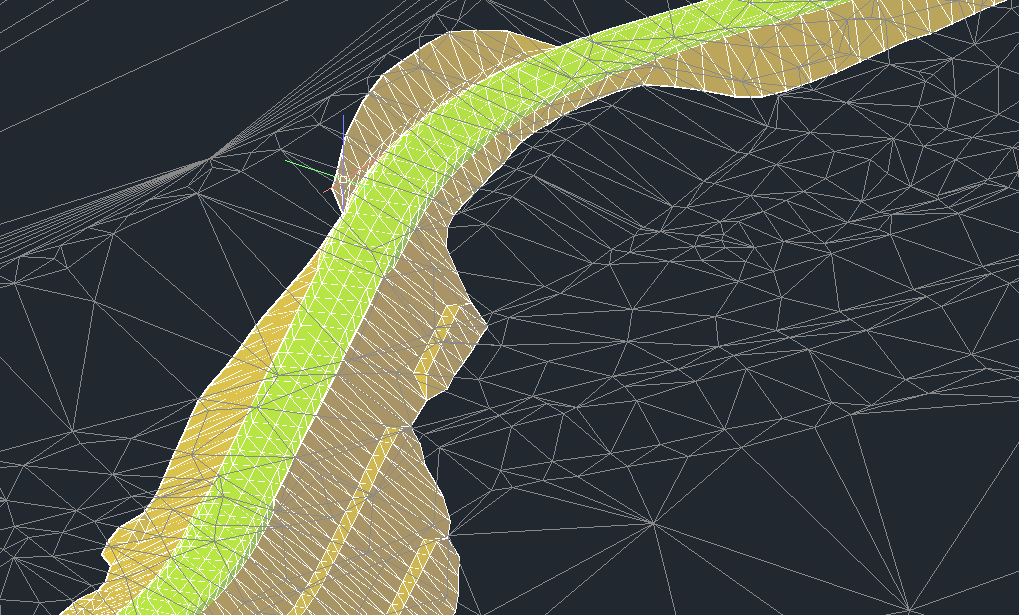 Vue 3D du projet de route